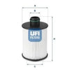 UFI 25.093.00 Filtro olio - Cartuccia filtro