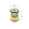 UFI 25.058.00 Filtro olio - Cartuccia filtro