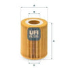 UFI 25.027.00 Filtro olio - Cartuccia filtro