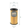 UFI 25.094.00 Filtro olio - Cartuccia filtro