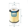 UFI 25.178.00 Filtro olio - Cartuccia filtro