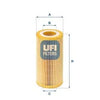 UFI 25.039.00 Filtro olio - Cartuccia filtro