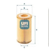 UFI 25.002.00 Filtro olio - Cartuccia filtro