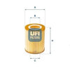 UFI 25.152.00 Filtro olio - Cartuccia filtro