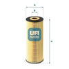 UFI 25.162.00 Filtro olio - Cartuccia filtro